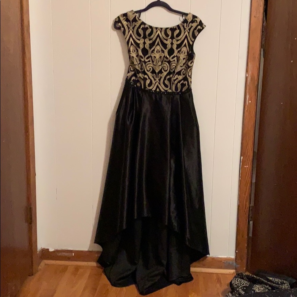 Black and Gold Gatsby Prom Dress